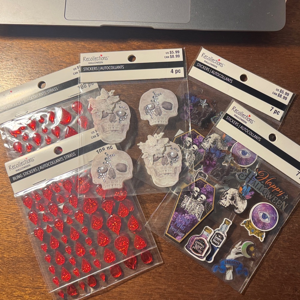 Recollections Halloween Sticker Collection - Red, Purple, Black